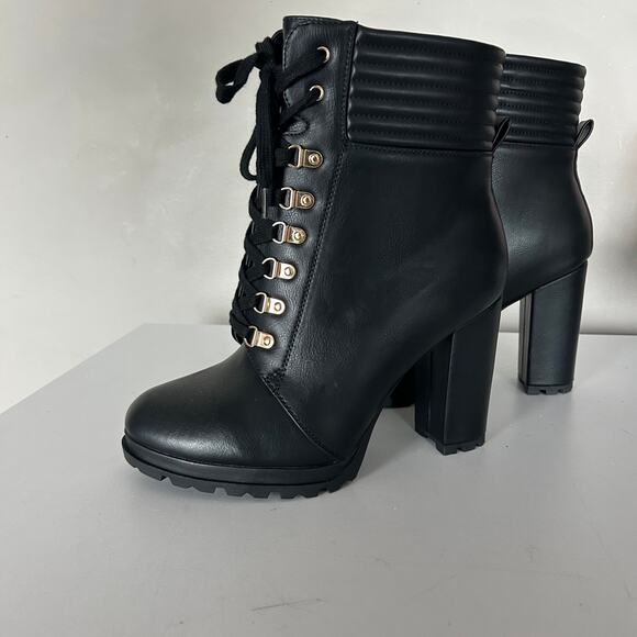 Boots block heels black size 11  l - Picture 1 of 3